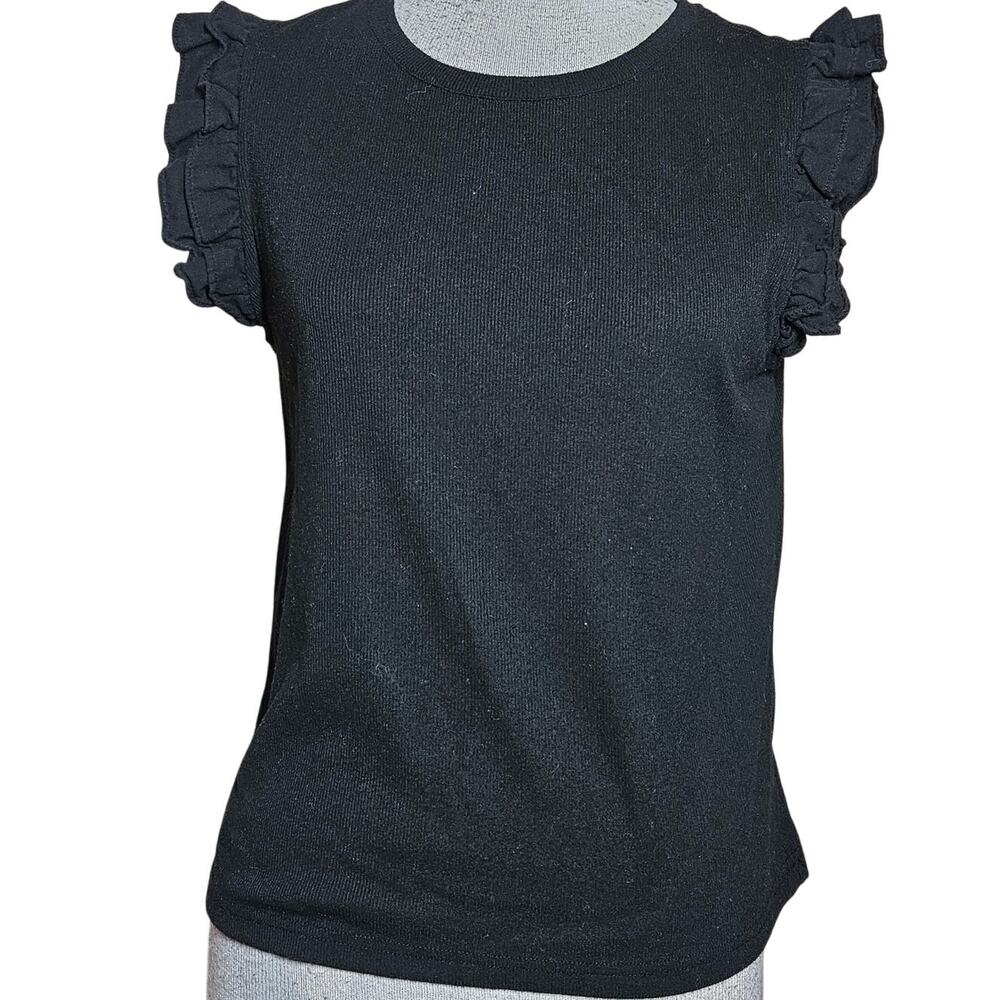 Hayden Black Cotton Sleeveless Sweater Size Small